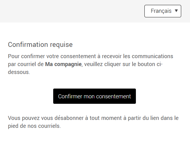 Confirmer mon consentement
